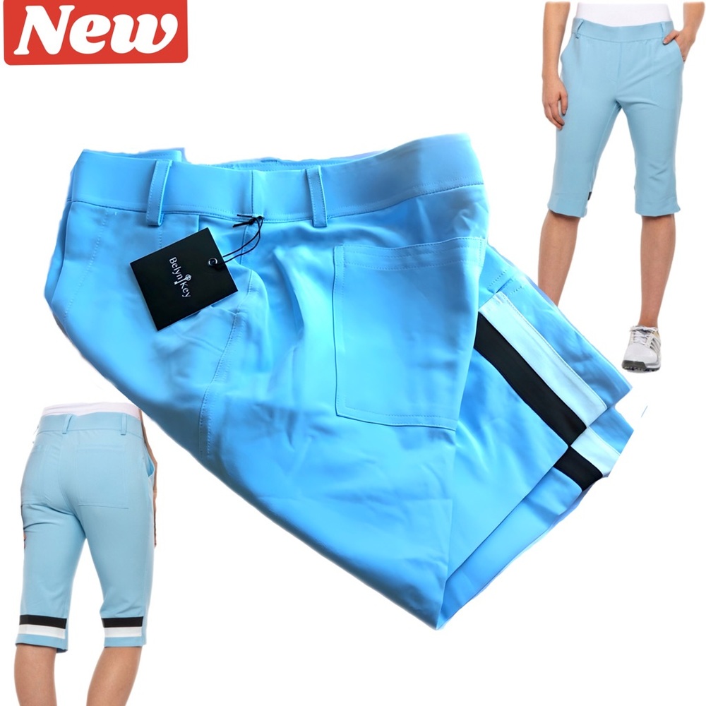 🛑CLEARANCE‼️ 🆕 Belyn Key Oxford blue Pedal Pusher Golf Capri size large
